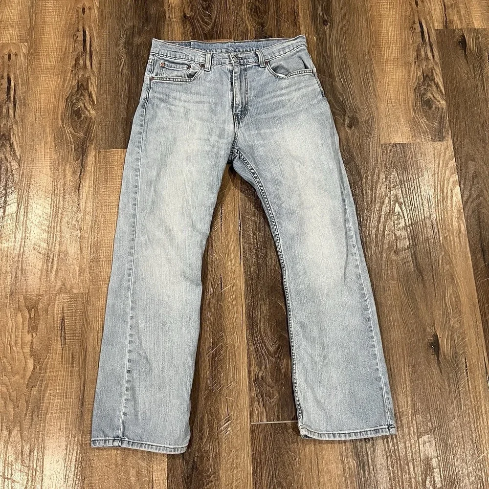 Levis 527 Jeans Mens 33x30 Blue Light Wash Regular Low Bootcut Denim